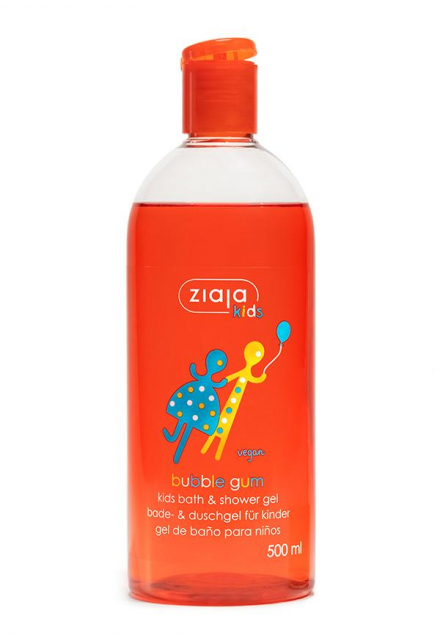 sprchovací gél a pena do kúpeľa s vôňou žuvačky